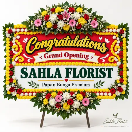 Papan Bunga Ucapan Selamat Cilodong