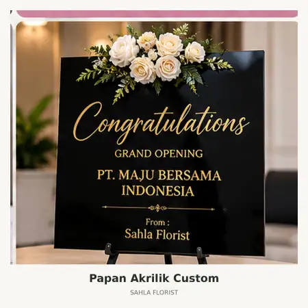 Papan Bunga Akrilik Cilodong